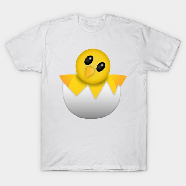 Hatching baby chick Emoji T-Shirt by juyodesign